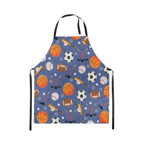 Manfei Volleyball Kids Kitchen Apron - color: Blue