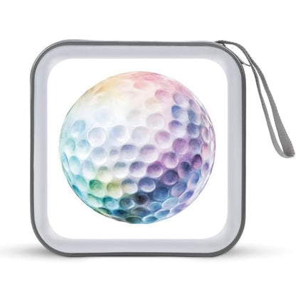 Cute Water Color Golf Ball CD Case DVD Storage Case Portable for Car Home Travel