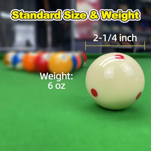 Billiard Balls Set, 2-1/4 Inch Superior Control & True Impact for Professional Tournament Play, 16-Piece with Phenolic Resin, Perfect for Home Game Rooms-5A Grade Material
