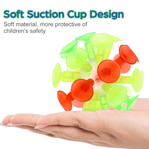 ibasenice Sticky Suction Cup Ball Toy Set with 4 Bats and 2 Balls Interactive Toss and Catch Outdoor Kids Game for Family Fun Lightweight and Portable Plastic Sticky for Children