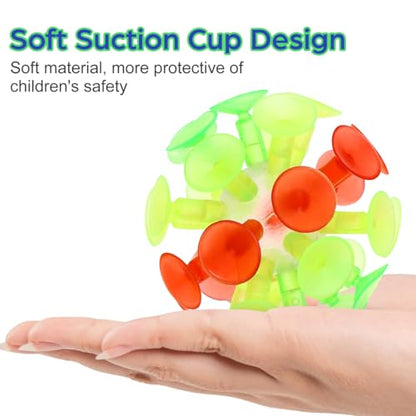 ibasenice Sticky Suction Cup Ball Toy Set with 4 Bats and 2 Balls Interactive Toss and Catch Outdoor Kids Game for Family Fun Lightweight and Portable Plastic Sticky for Children