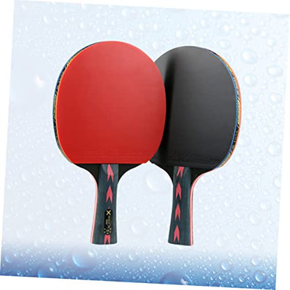 WOONEKY 2pcs Professional Pong Racket Star Carbon Fiber Table Tennis Paddle Double Pimples-Junior Players