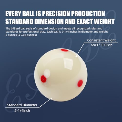 KONLLEN Phenolic Resin Billiard Balls Set 2-1/4" Regulation Size Tournament Pool Balls Set Pool Table Accessories - color: AXD-EAGLE