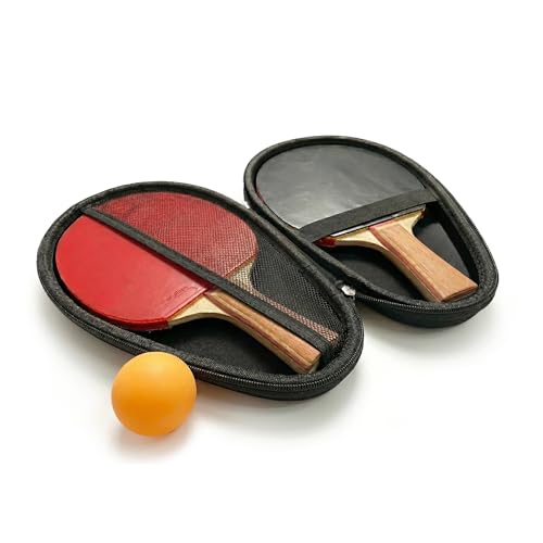 Colorful Table Tennis Racket Cover Ping Pong Paddle Bag Table Tennis Racket Case - color: Red