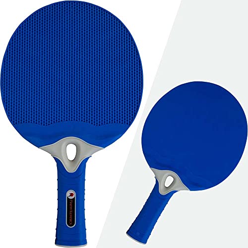 2-Player Outdoor Table Tennis Net Set - Play Table Tennis Almost Anywhere - Indoor/Outdoor Ping Pong Paddles - Retractable Net Fits Tables Up to 2” Thick & 6’ Long