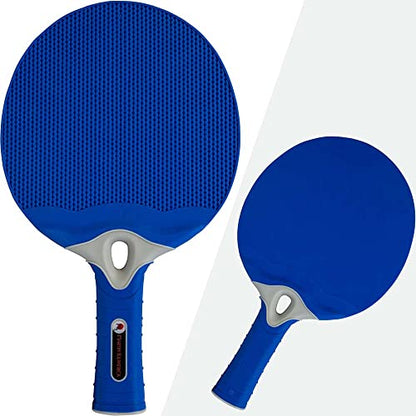 2-Player Outdoor Table Tennis Net Set - Play Table Tennis Almost Anywhere - Indoor/Outdoor Ping Pong Paddles - Retractable Net Fits Tables Up to 2” Thick & 6’ Long