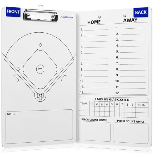 Premium Clipboard for Coaches, Durable Dry Erase WhiteBoard, Simplicity Sharpens Focus, Tactical Coaching Clip Boards, Sporting Goods Clipboards(Baseball) - style: Baseball