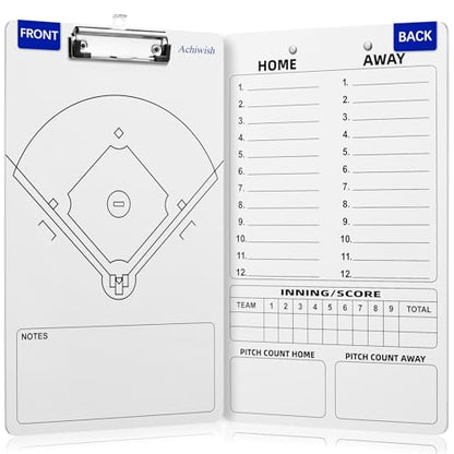 Premium Clipboard for Coaches, Durable Dry Erase WhiteBoard, Simplicity Sharpens Focus, Tactical Coaching Clip Boards, Sporting Goods Clipboards(Baseball) - style: Baseball