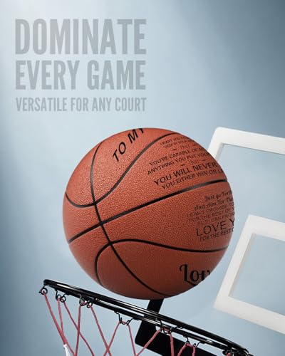 KAAYEE Engraved Basketball for Grandson, Engraved Basketball for Son from Mom Dad, Personalized 29.5" Basketballs Gifts, Custom Christmas Birthday Graduation Back to School Gift for Son from Mom Dad - color: Mom to Daughter
