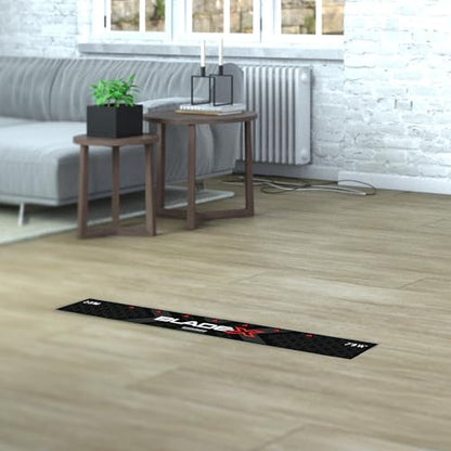 Winmau Darts Oche Line - High Visibility Throw Line Marker with Toe Markers for Consistent Stance - Self-Adhesive, Sticks to Hard Floors (Wood/Tile/Laminate) - Regulation Distance - style: Blade X