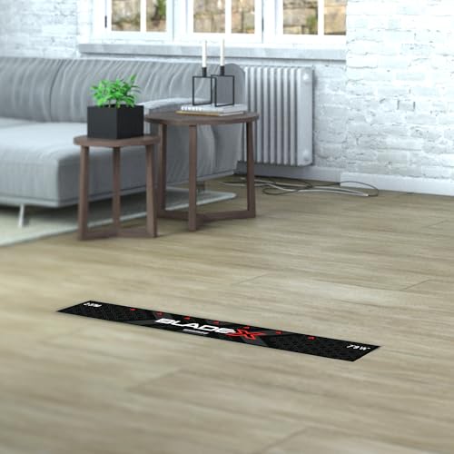 Winmau Darts Oche Line - High Visibility Throw Line Marker with Toe Markers for Consistent Stance - Self-Adhesive, Sticks to Hard Floors (Wood/Tile/Laminate) - Regulation Distance - style: Blade X