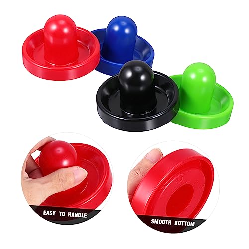 Sosoport 2sets Air Hockey Accessories of Paddles Felt Pads Pucks Game Table Replacement Parts for Enhanced Play Any Game Room