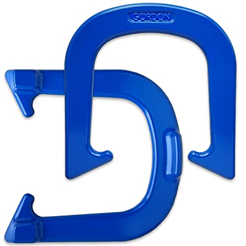 Gordon Professional Pitching Horseshoes - NHPA Sanctioned for Tournament Play - Drop Forged Construction - One Pair (2 Shoes) - Medium Weight - color: Blue