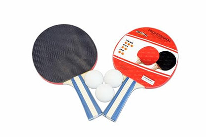 HAN'S DELTA Ping Pong Paddle Sets - 2 or 4 Player Table Tennis Paddles, Pingpong Balls & Net - Table Tennis Equipment & Ping Pong Accessories - style: Professional Set (2 Paddles+3 Balls)