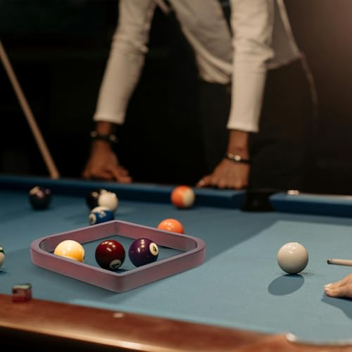 Pool Table Ball Rack Nineball Setup for Home Entertainment Versatile Wooden Triangle with Elegant Rhombus Shape and Clubs