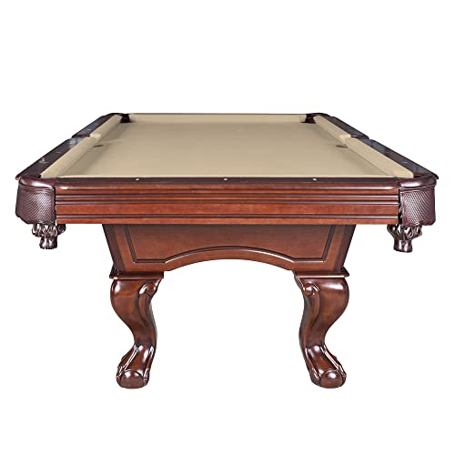 Hathaway Augusta 8 Ft Furniture Pool Table – Includes Cue Sticks, Billiard Balls – Classic Design Perfect for Family, Home, Dining, or Living Room - color: Walnut Finish