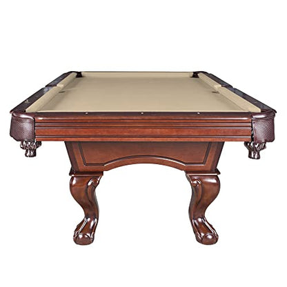 Hathaway Augusta 8 Ft Furniture Pool Table – Includes Cue Sticks, Billiard Balls – Classic Design Perfect for Family, Home, Dining, or Living Room - color: Walnut Finish