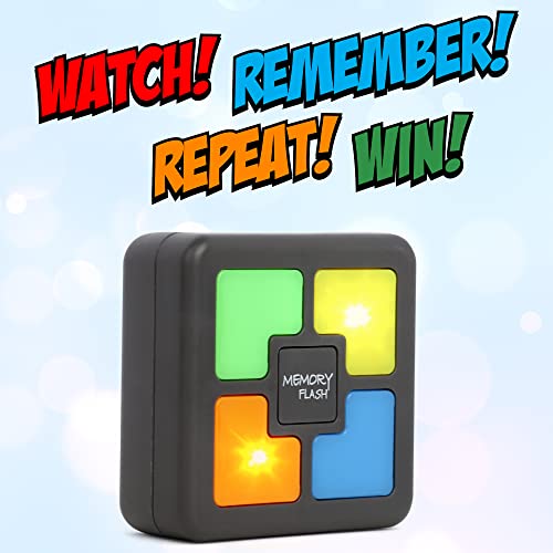 Point Games Handheld Memory Game, Kids Electronic Games, Sequence Fun for Kids with Lights & Sounds, Brain Challenge for Boys & Girls Ages 8+ - style: Square Memory Flash