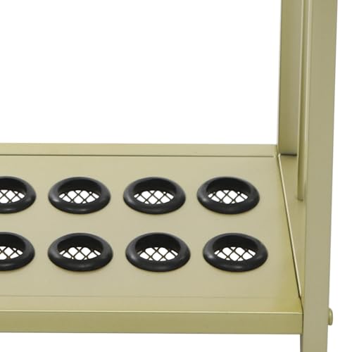 12-Hole Pool Cue Holder Floor Stand, Billiards Cue Rack with Rubber Protectors & Non-Slip Feet, Large Capacity Storage for Billiards Room, Game Room, Bar, Club