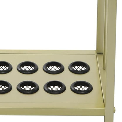 12-Hole Pool Cue Holder Floor Stand, Billiards Cue Rack with Rubber Protectors & Non-Slip Feet, Large Capacity Storage for Billiards Room, Game Room, Bar, Club