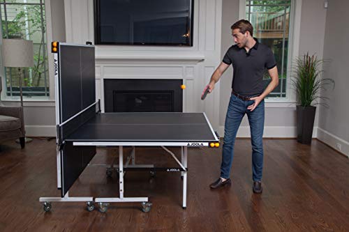 JOOLA Rally TL Professional MDF Indoor Ping Pong Table w/Quick Clamp Table Tennis Net & Post Set - 10 Minute Easy Assembly - Corner Ball Holders - Tournament Quality - Includes Playback Mode - size: 15mm