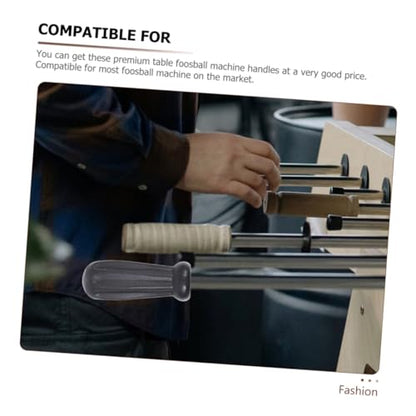 POPETPOP 2pairs Ergonomic Plastic Foosball Handles Easy Install Remove Replacement for Tabletop Soccer