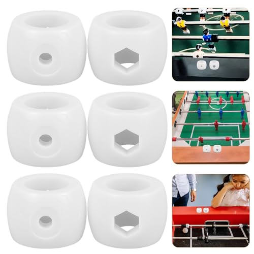 MAGICLULU 8pcs Foosball Rod Bearings Table Soccer Rod Stop Rings Plastic Foosball Goal Positioners Replacement Parts for Tabletop Soccer Accessories