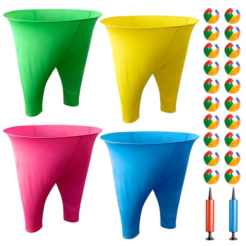 Granny Pants Yard Game, Outdoor Game with Bouncy Ball and Air Pump, Team Relay Family Reunion Party Field Game - size: Adult-4Pcs