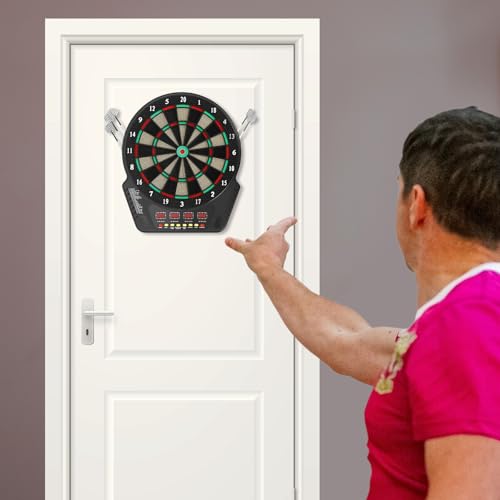 Electronic Dart Board, Soft Tip Electric Dartboard with Digital Scoreboard | Innovative Darts Machine with LED Display, Digital Dartboards for Wall Mount Home Bar Game Room