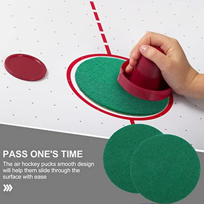 Baluue 10pcs Round Air Hockey Pads Ice Hockey Pusher Pad Air Hockey Game Accessories - size: 7.4X7.4X0.2CM