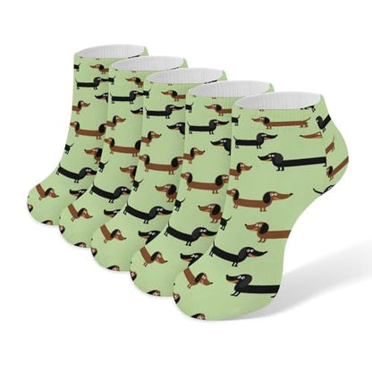 5 Pairs Women’s Low Cut Ankle Socks, Soft Athletic No Show for Running Yoga Daily Wear - color: Picture (17)