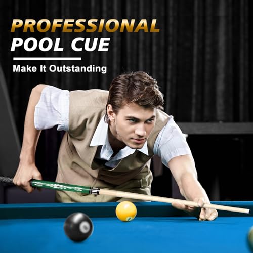 Pool Stick Set of 4, Pool Sticks for Adults, 4 Pool Cues Billiard Set, 58inch Billiard Cue with Maple Wood for Professional Billiard Players - 18oz, 19oz, 20oz, 21oz - color: B01