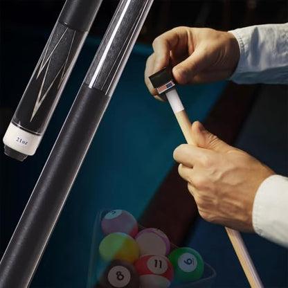 58 inch Canadian Maple Pool Cue Stick 19/20/21 Ounces Available, 13mm Fiber Leather Tip Billiard Cue, Irish Linen Wrap Cues for Beginner, Commercial and Home Entertainment - color: 01