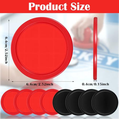 TIESOME 2.5 Inch Hockey Pucks, 8Pcs Professional Air Hockey Pucks for Air Hockey Table Compatible with Standard Pushers and Goals Hockeys Replacement Puck Parts Set Game Tables Accessories