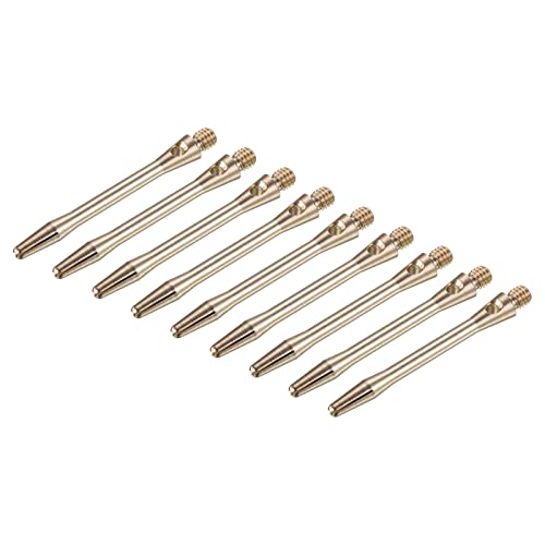 PATIKIL Dart Shaft, Medium 2BA Thread Aluminum Dart Stems Dart Accessories Throwing Fitting for Steel Tip - color: Brass, size: 45mm