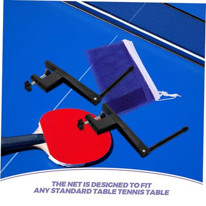 Cabilock Elastic Mesh Table Tennis Net and Post Set Portable Easy to Install for Indoor Outdoor Table Tennis Tables Training and Match Accessories
