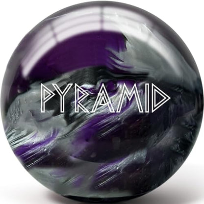 Pyramid Path Polyester Bowling Ball - Customizable with Basic Drilling Options - Great for Spare Shooting, League, Recreational, Straight Bowlers - Beginner Entry Level & Kids - color: Purple/Black/White, size: 9 LB