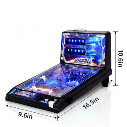 Table Electronic Pinball Game, Action and Reflex Game for Children and familiy, Pinball Machine with Lights & Sounds, for Family Kids and Adults