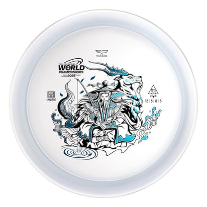 Yikun Disc Golf Ultra-Overstable Distance Driver|Pro Worlds 2025 Limited Edition|Powerful Hyzer Fade for Forehand/Backhand|Skip-Enhanced Approach Shots|PDGA Approved 170-175g - color: Pro Wolds 2025（Transparent）