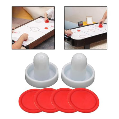 2xAir Hockey Pushers and Air Air Hockey Paddles Slider Pusher Small Size Goal Handles Pushers for Game Tables - size: 5 Pcs