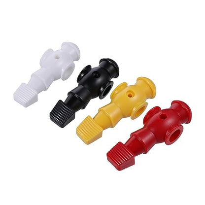 VICASKY 4pcs Table Soccer Players Accessories Replacement Parts for Foosball Game White Black Yellow Red Fits Standard Rods Design for Enhanced Gameplay
