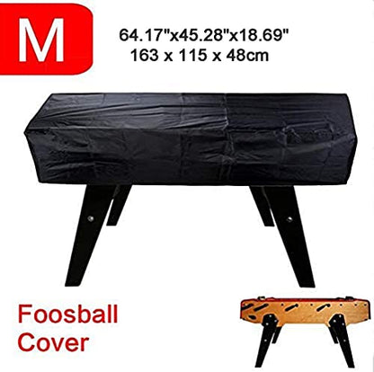 62x45x19 Inch Universal Football Table Protective Cover - Waterproof Dustproof for Indoor/Outdoor Use (Grey) | Heavy Duty Foosball Table Protection (Black)