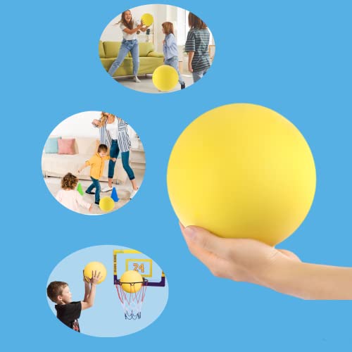 7 Inches Soft No-Noise Foam Ball Sponge Kickball Dodgeball for Indoor Activity - color: yellow
