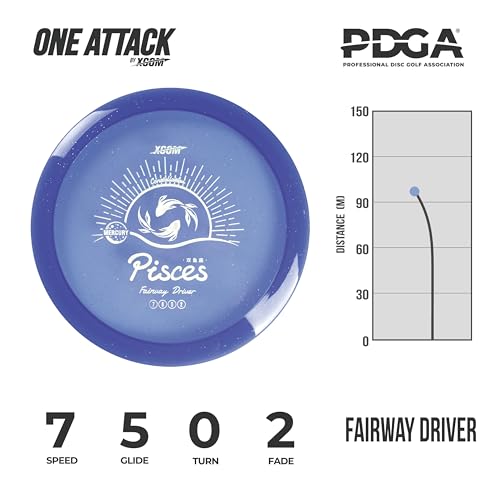 Disc Mercury-Pisces | Disc Golf Stable Straight Fairway Driver | PDGA Approved | Workhorse Control Driver | 165-170g | Stable Straight Flight