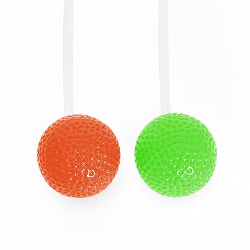 KH Ladderball Balls Set 6 Pack Replacement Balls Ladder Toss Game Balls Soft Golf Balls Safe for Kids - color: Orange,Lime Green