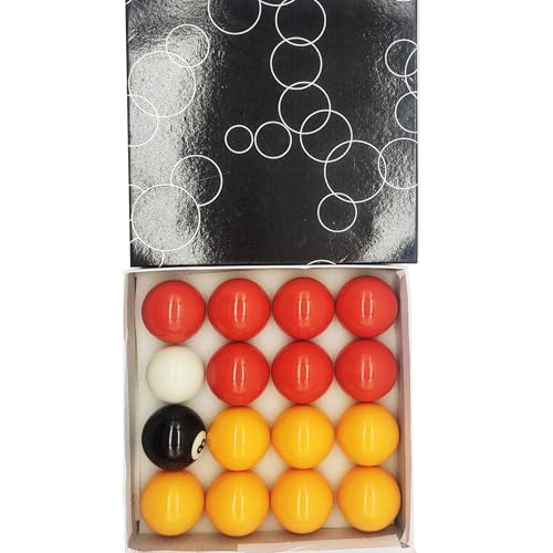 16PCS Billiards Accessories Set, 2 Inch Diameter Resin Ball Pool Balls, Billiard Balls with Balanced Rolling for Billiards Enthusiasts