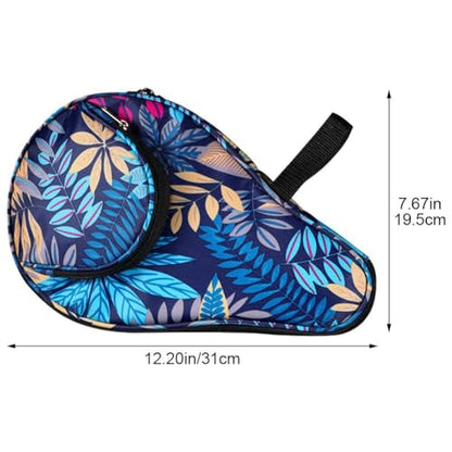 Table Tennis Paddle Bag Paddles Case Cover Waterproof Pong Racket Bat Storage Case Holder with Pong Ball Storage Pocket Organizer
