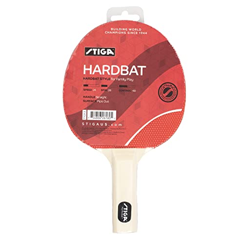 STIGA Beginner Ping Pong Paddles - Recreational to Performance Table Tennis Rackets Ages and Skill Levels - Multiple Styles + Performance Levels Available - style: Hardbat