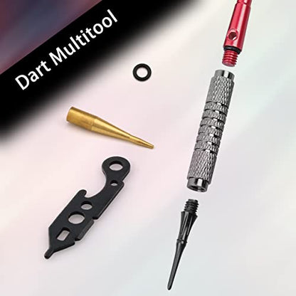 Dart Tool Kit - 50x Rubber Rings 50x Metal Washers with Dart Wrench Tool, Flight Hole Punch Tool, Shaft and Dart Point Remover Tool, Dart Sharpener