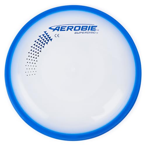 Aerobie Superdisc Outdoor Flying Disc, Flying Ring for Kids Parties and Backyard Games, Teen Boys Gift Ideas, Kids Toys for Ages 5 & Up, Blue, 10”